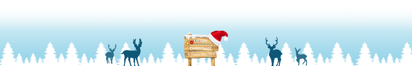 Christmas Winter Landscape Footer Decoration
